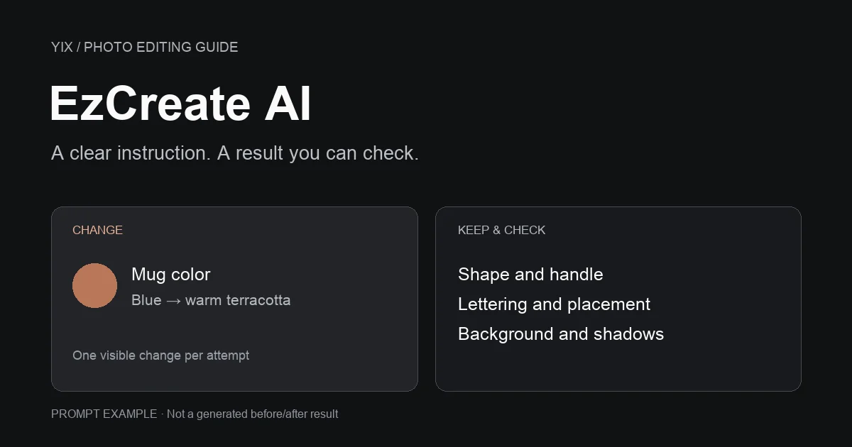 EzCreate AI: edit a photo with a clear instruction