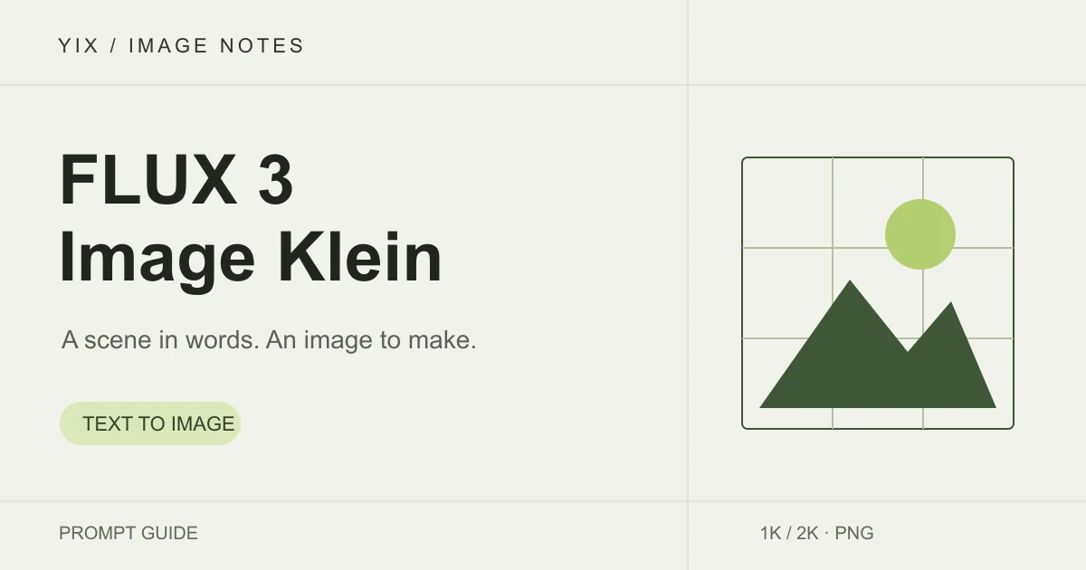 FLUX 3 Image Klein: create your first image from text