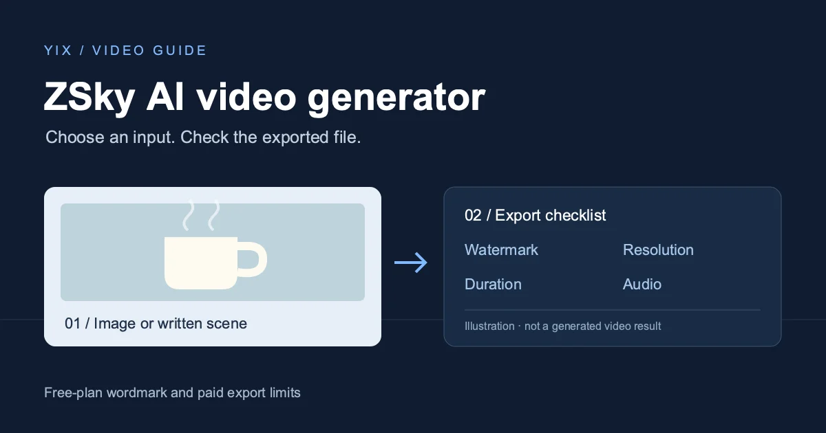 ZSky AI video generator: getting started and watermark limits