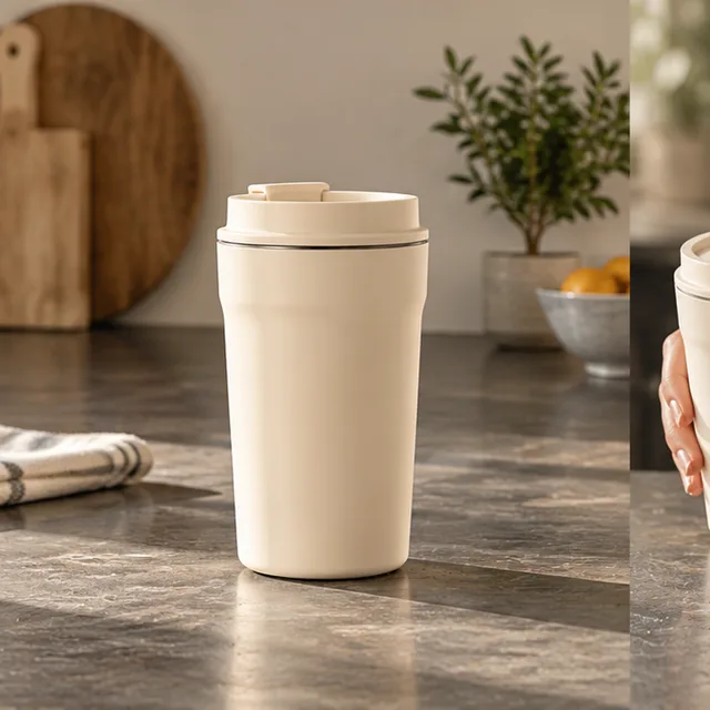 A travel mug for commuters